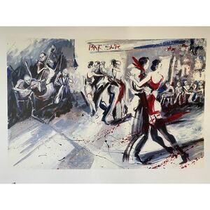 "SALA DA BALLO" Genuine Lithograph on Fine Art Paper by Ana Maria Laurent